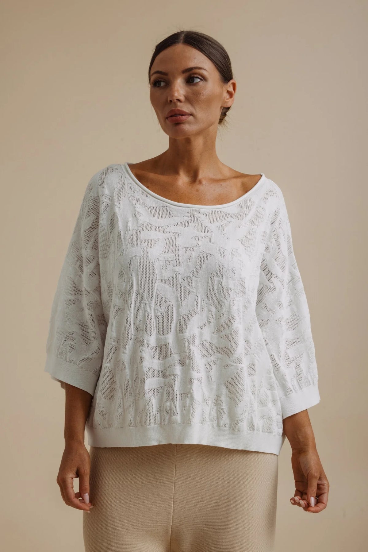 Paradis Jacquard  Pullover / Salt