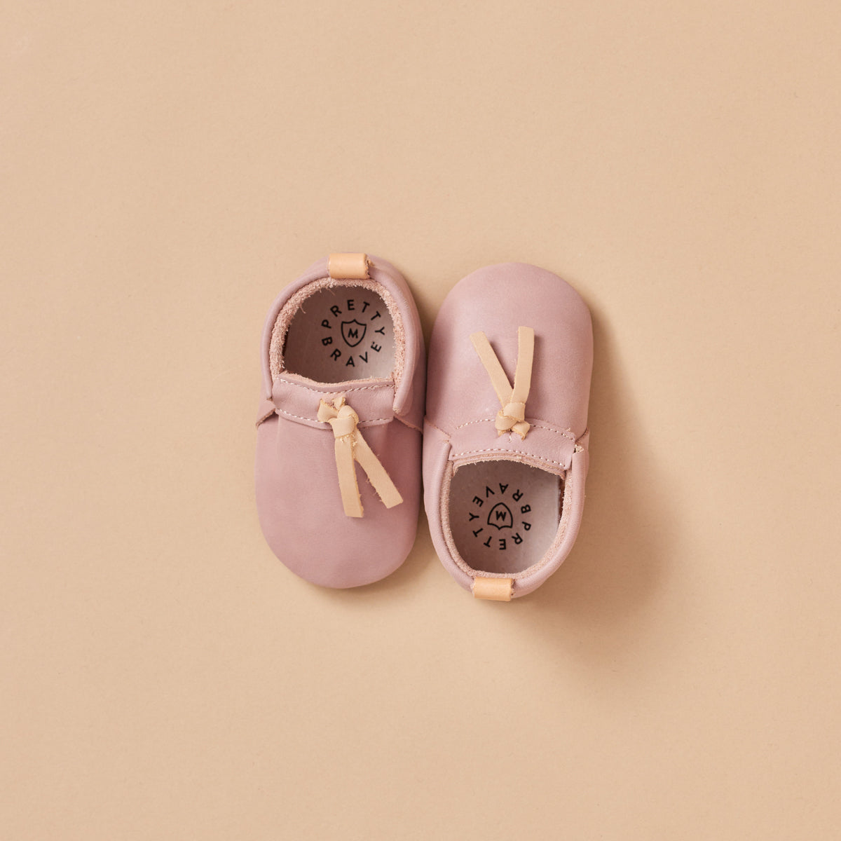 Pretty Brave Baby Shoes  - Moc Dusty Pink