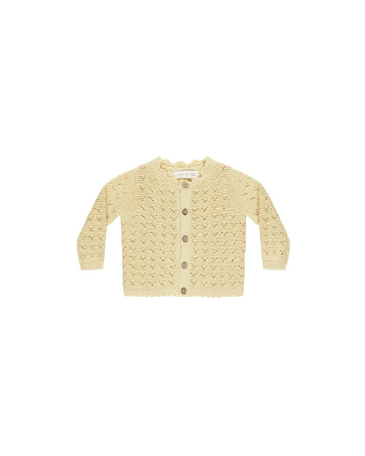 Scalloped Cardigan | Yellow