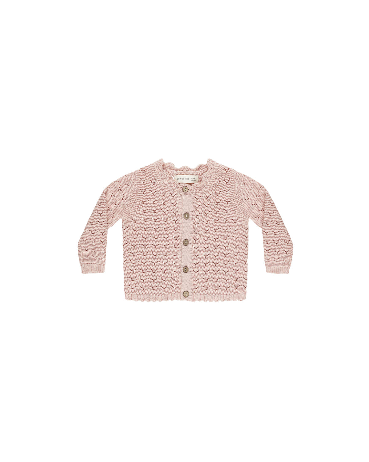 Scalloped Cardigan | Bubblegum