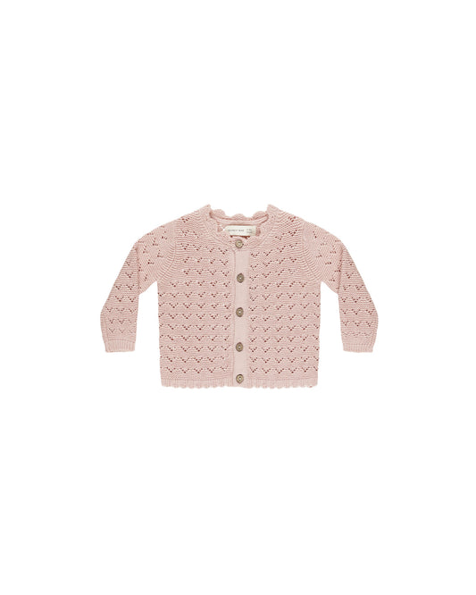 Scalloped Cardigan | Bubblegum