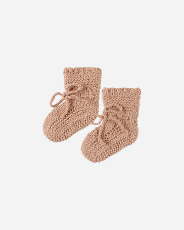 Knit Booties | Heathered Rose