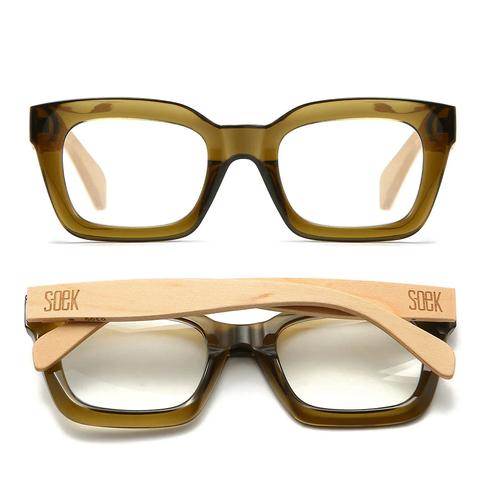 Glasses / Zahra Khaki - Magnifying Reader