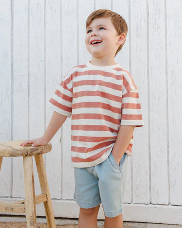 Relaxed Tee | Poppy Stripe
