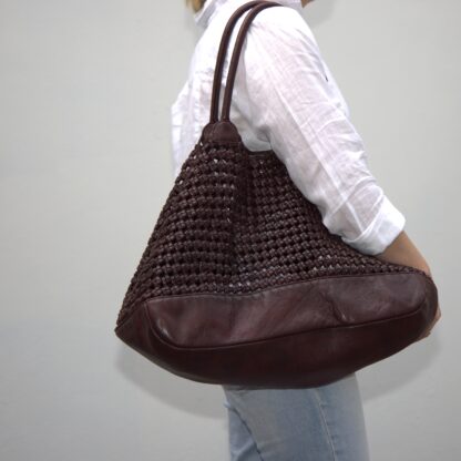 Pebbly Large Weave Bag