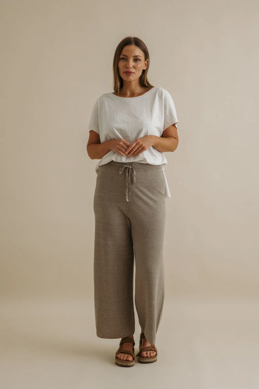 Retreat Cotton Twist / Full Length Pant - Vintage Khaki + Silver