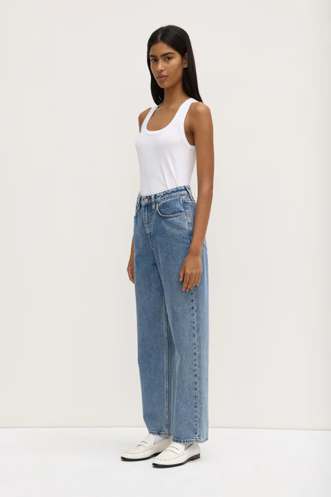 Robyn / Scoop Neck Rib Tank - White