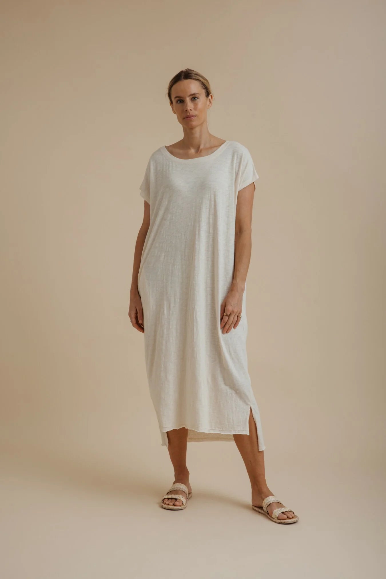 Seabreeze / Short Sleeve Tee Dress - Calico