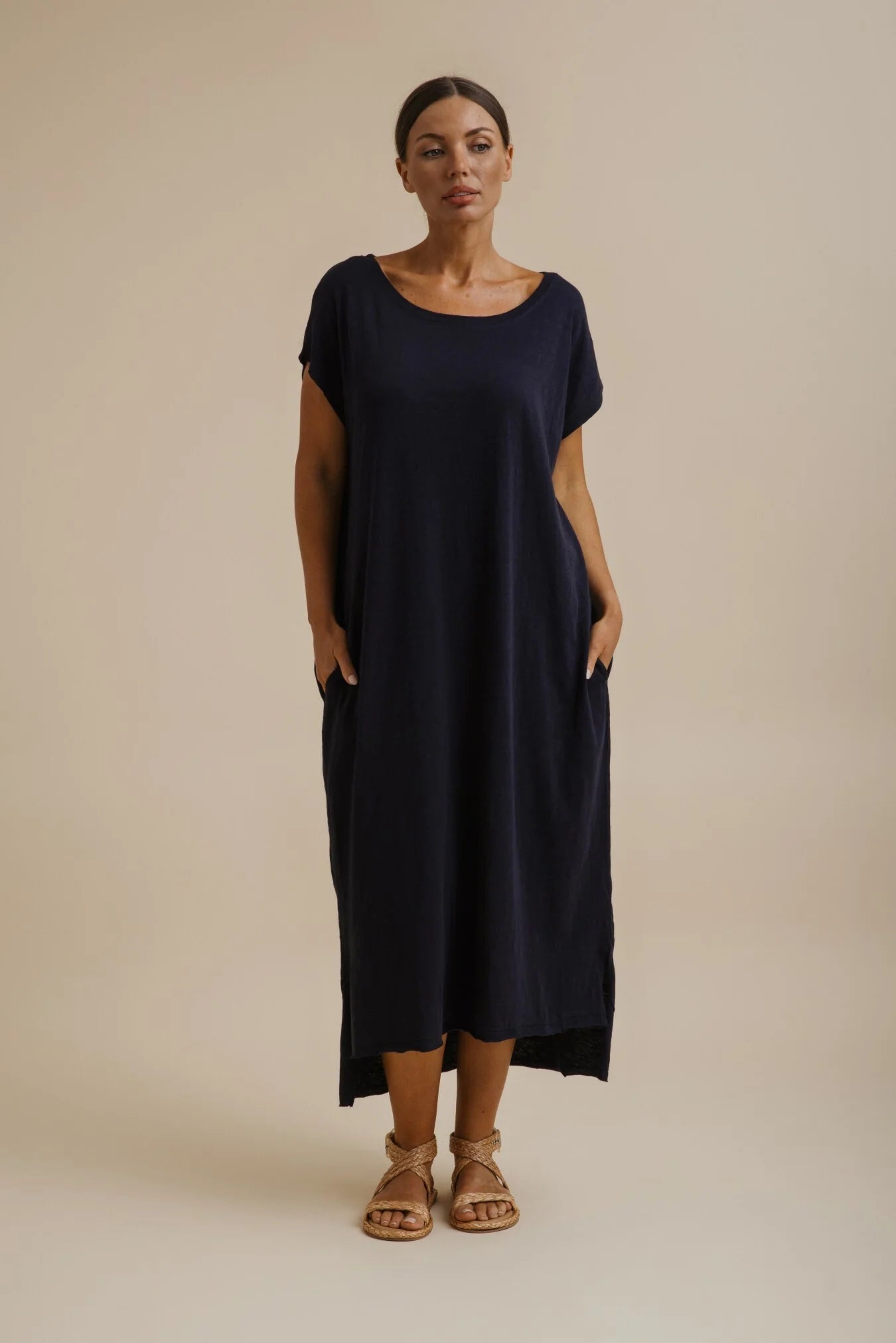 Seabreeze / Short Sleeve Tee Dress - Pool