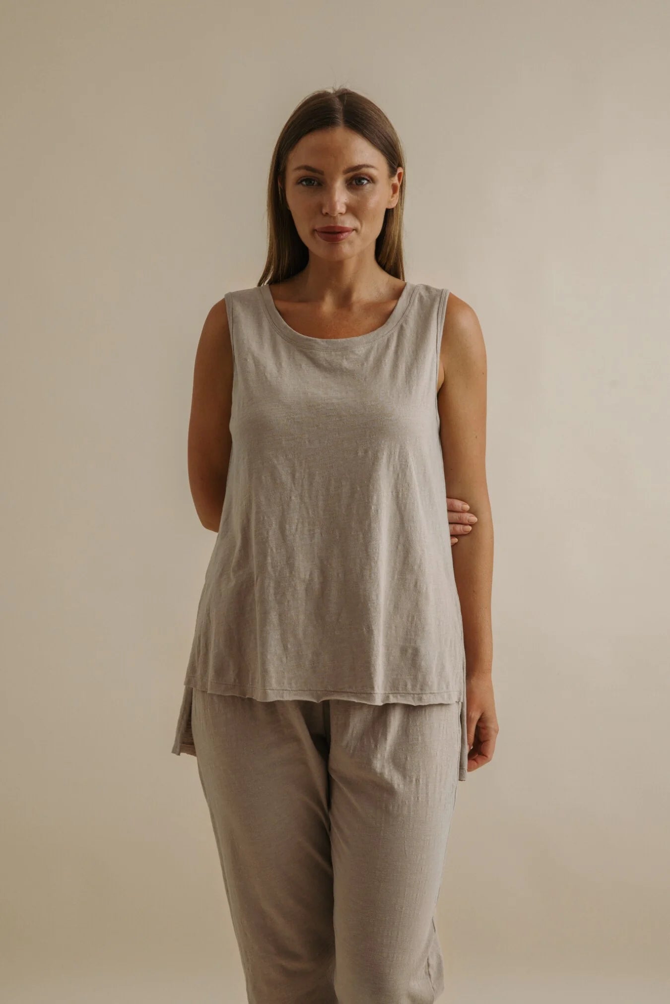 Shoreline High Low / Singlet 2.0 - Vintage Khaki