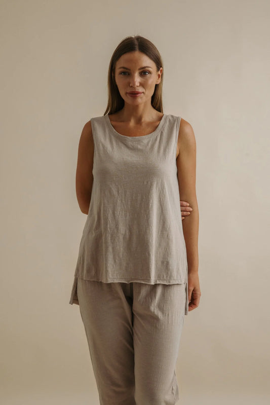 Shoreline High Low / Singlet 2.0 - Vintage Khaki