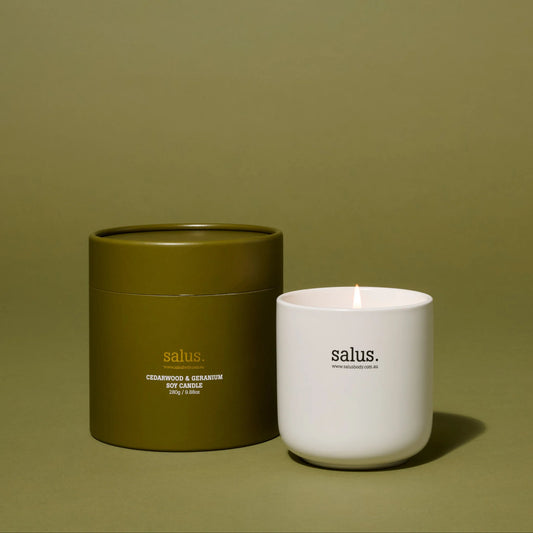 Porcelain Candle / Cedarwood & Geranium