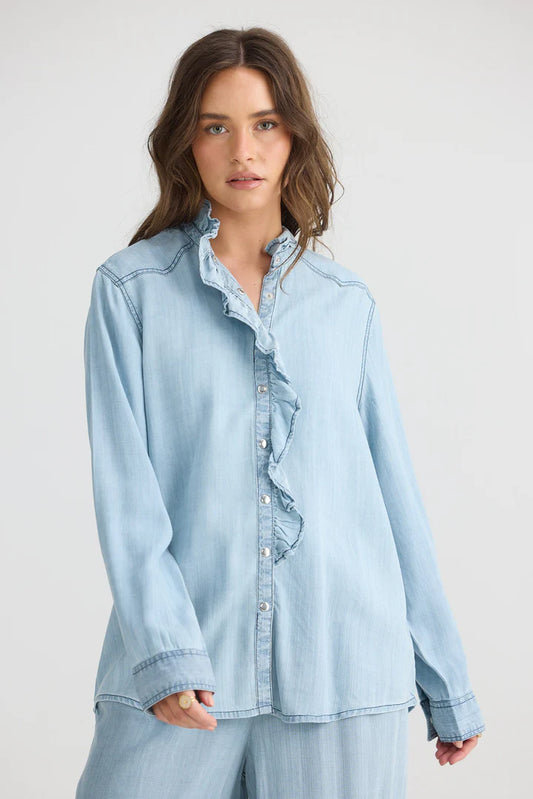 Pedro Shirt | Light Wash Denim