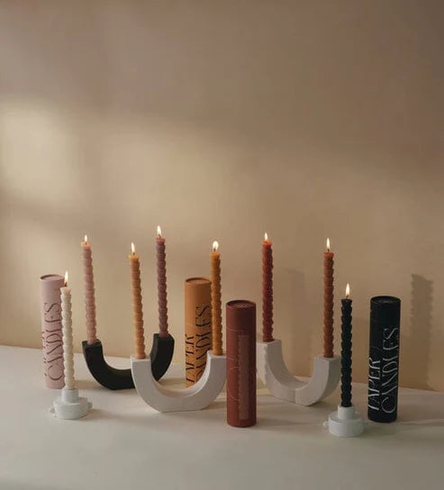 Tube Taper Candles Set 4