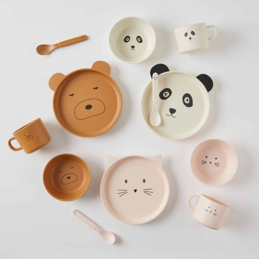 Bamboo 4 Piece Diner Set | Animal Faces