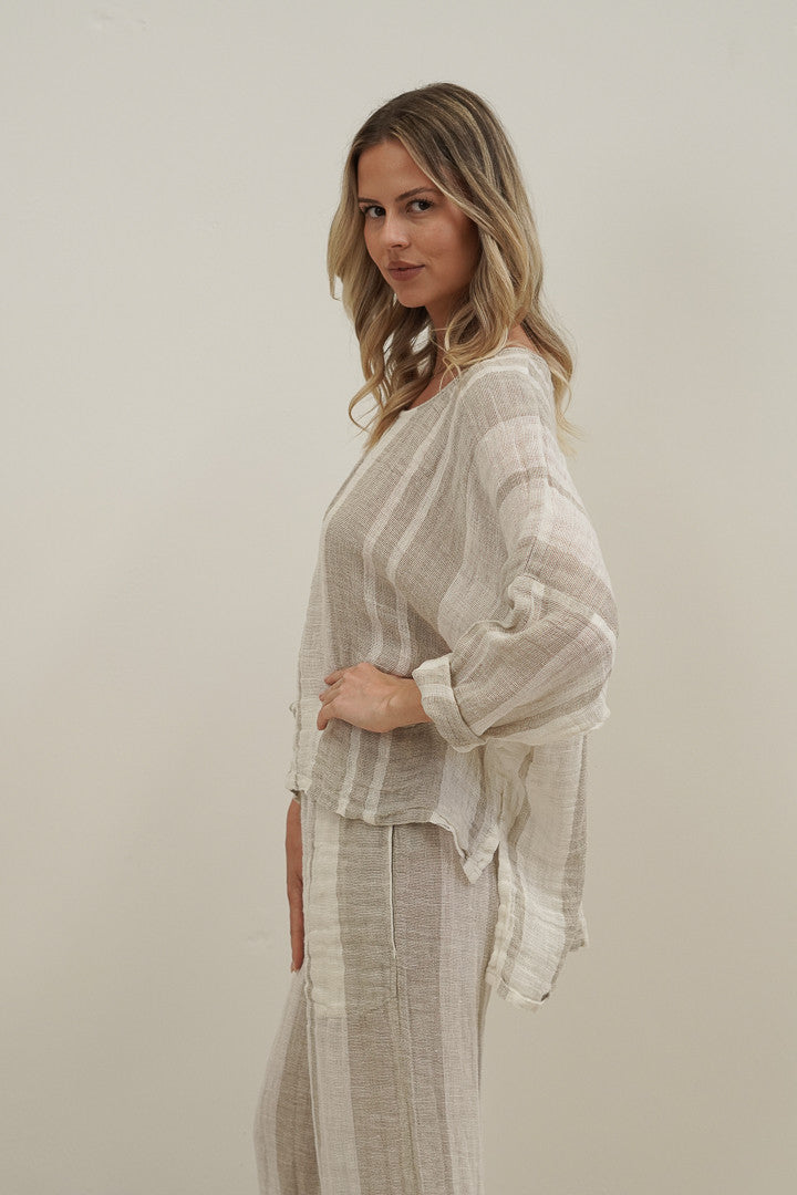 Valentina Top / Natural Stripey