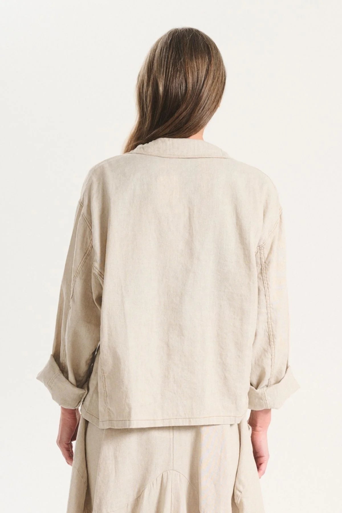 Billie Jacket / Venice Beach - Oat in Linen