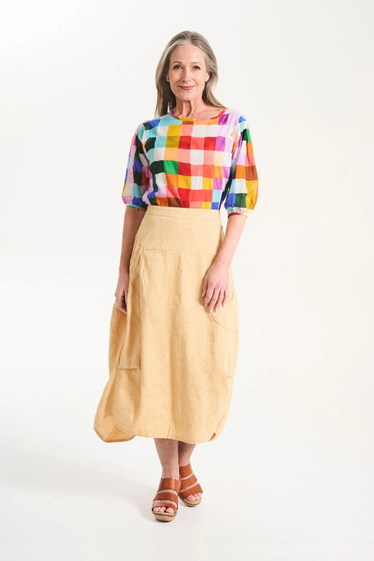Milwaukee Venice Beach Skirt / Butter in Linen