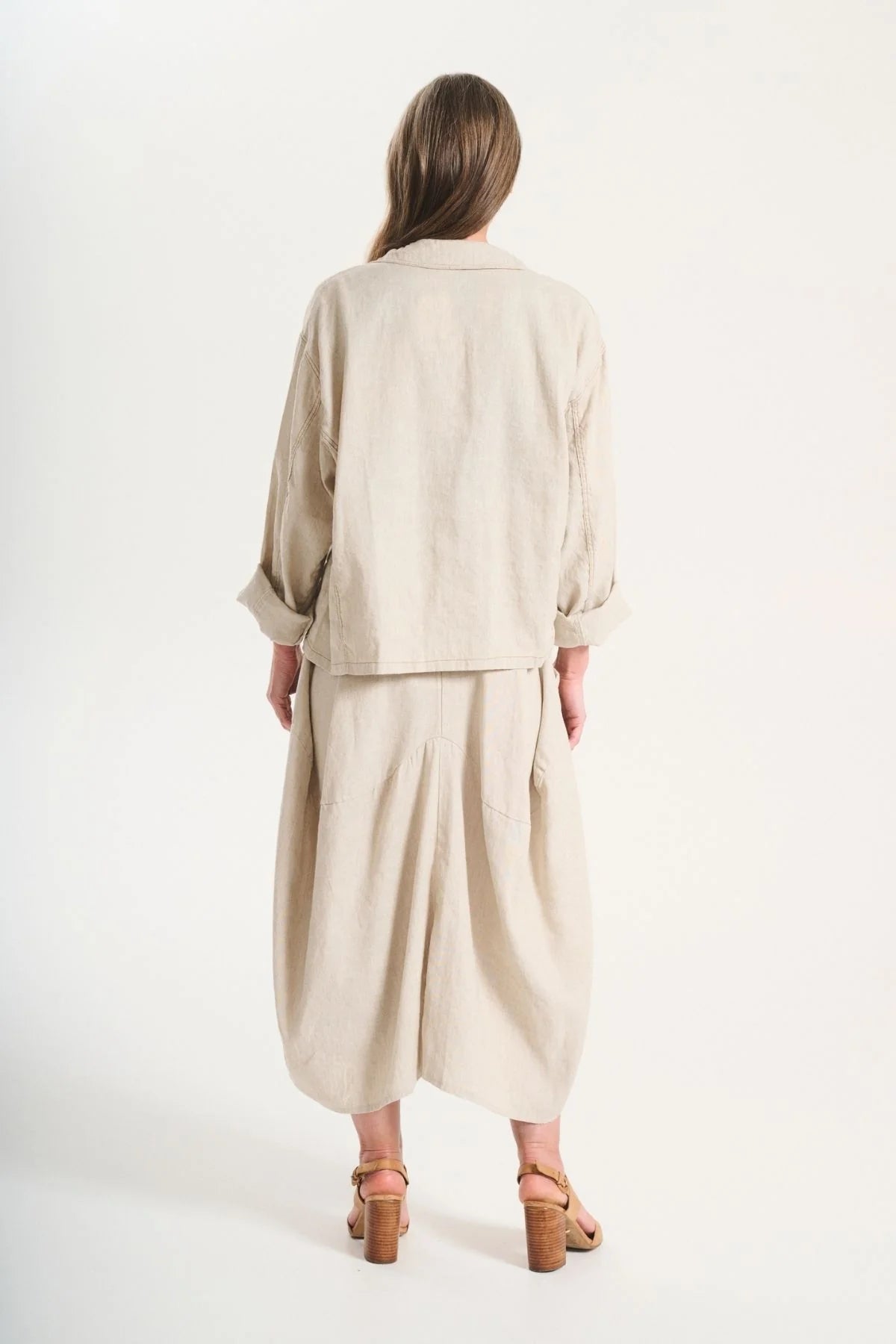 Milwaukee Venice Beach Skirt / Oat in Linen