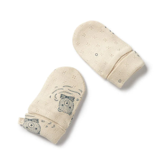 Organic Pointelle Mittens