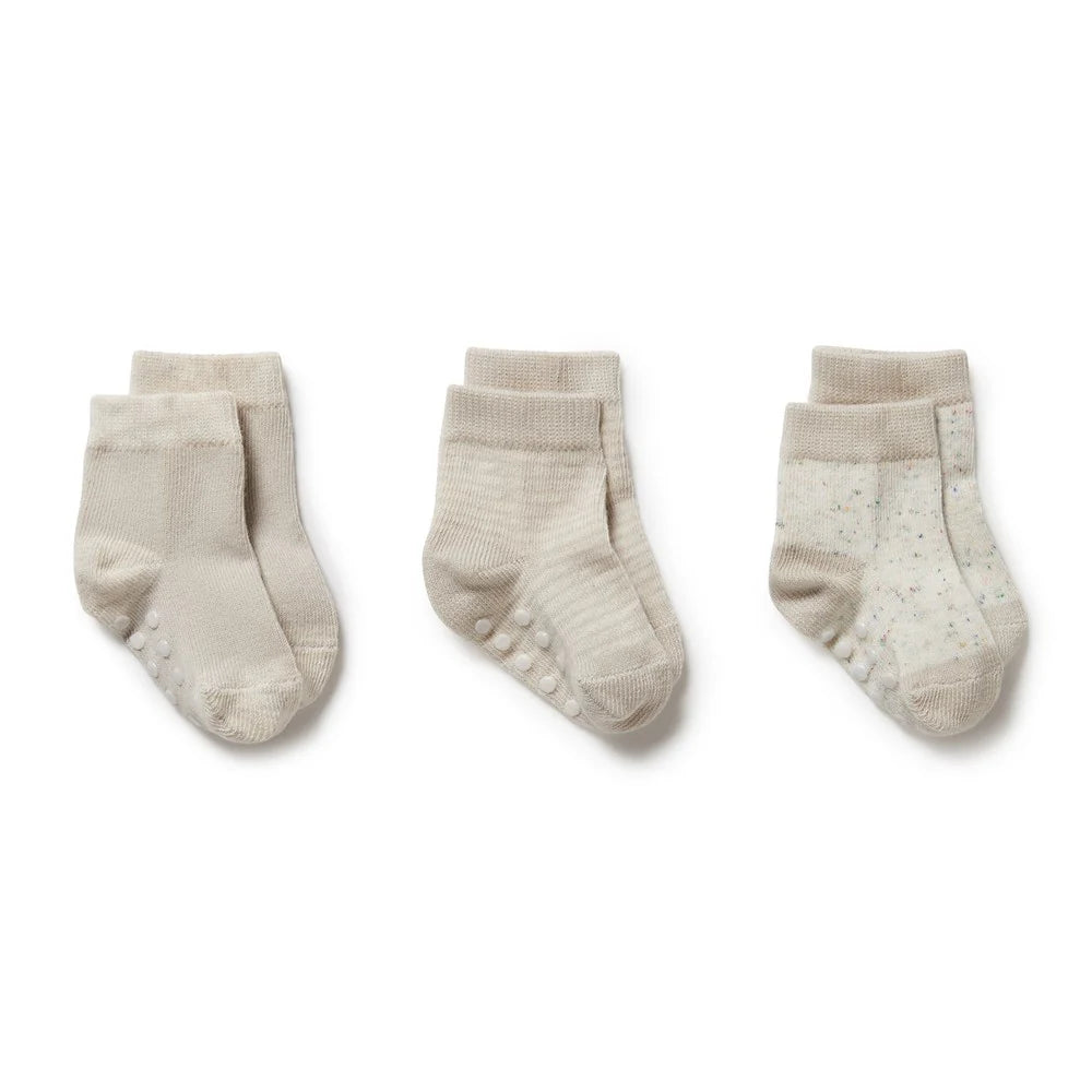 Baby Socks / 3 Pack - Clay