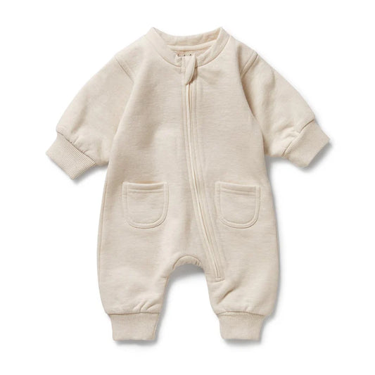 Organic Terry Growsuit | Oatmeal
