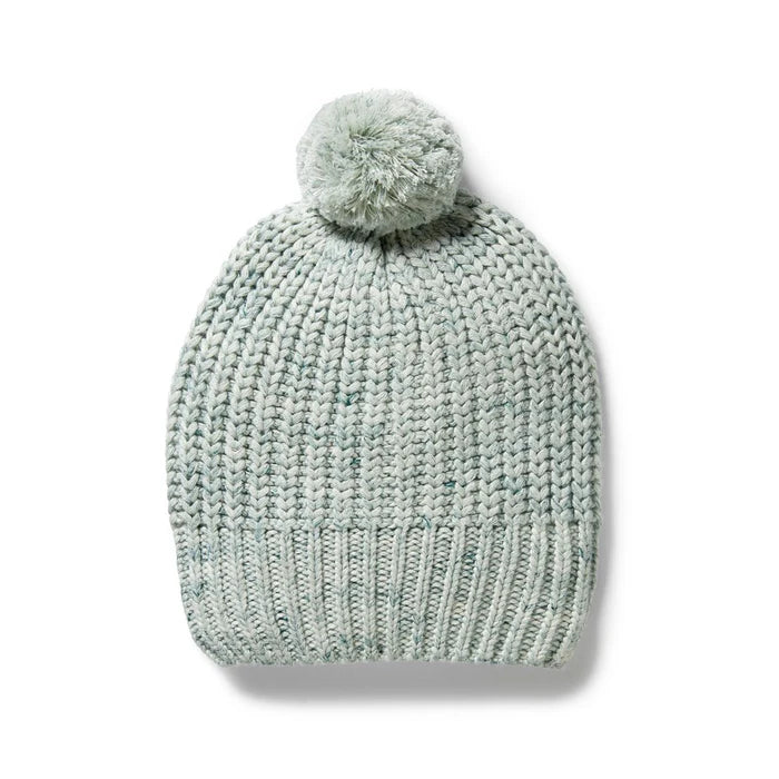 Organic Knitted Hat | Moss Speckle