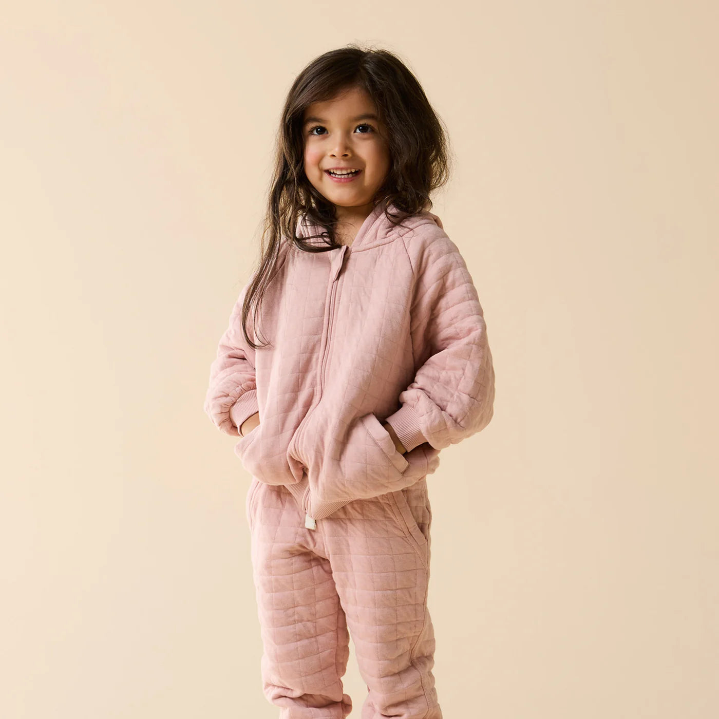Organic Quilted Jacket / Rose