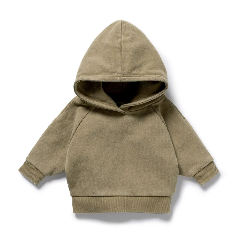 Organic Terry Hooded Sweat / Olive