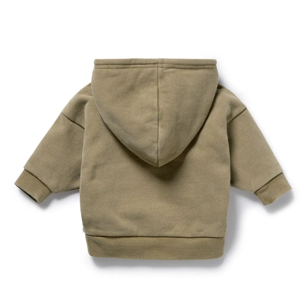 Organic Terry Hooded Sweat / Olive