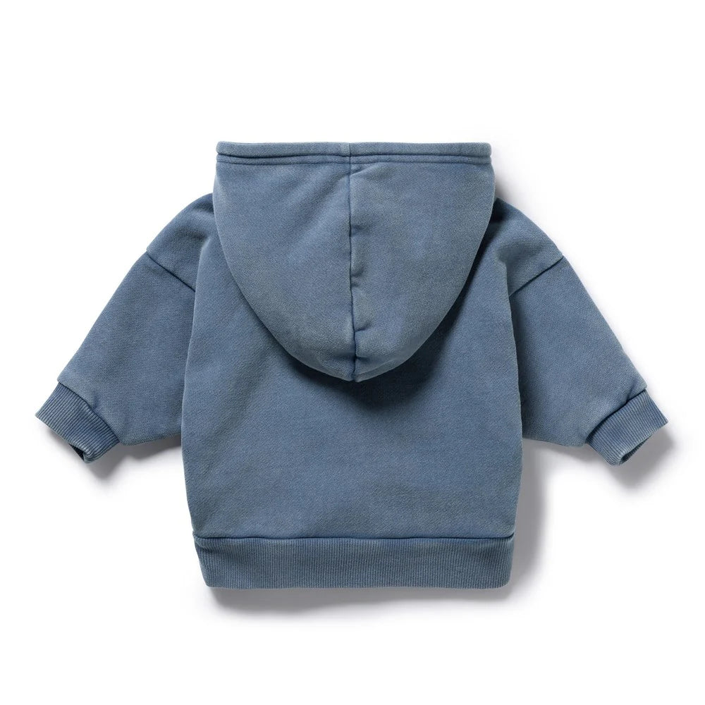 Organic Terry Hooded Sweat / Twilight Blue