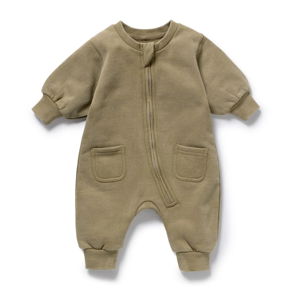 Organic Terry Growsuit / Olive