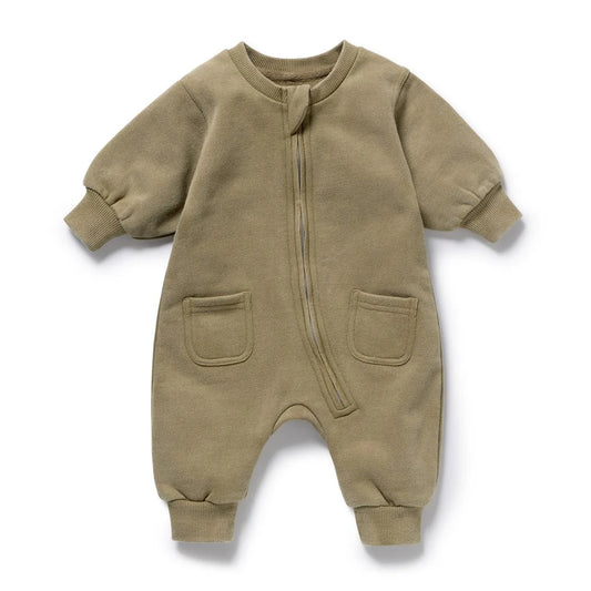 Organic Terry Growsuit / Olive