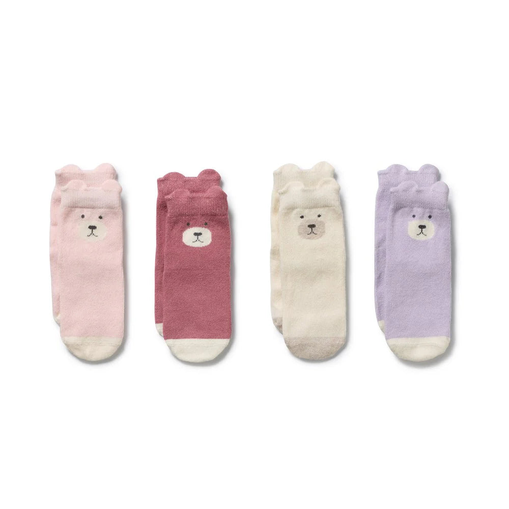 Organic 4 Pack Baby Socks / Girls