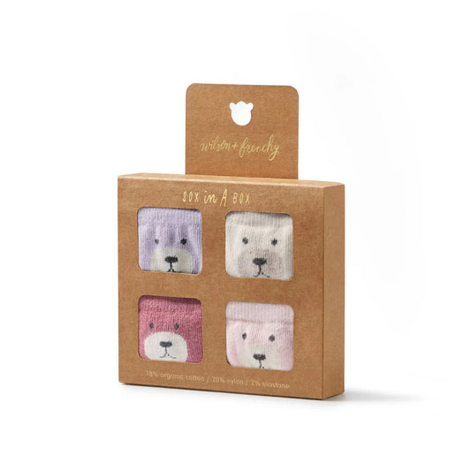 Organic 4 Pack Baby Socks / Girls