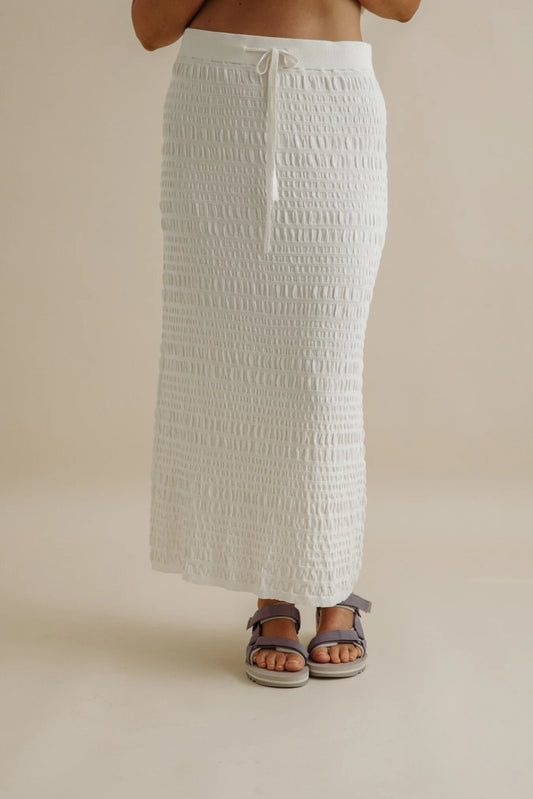 Waves Pleat Skirt / Vanille