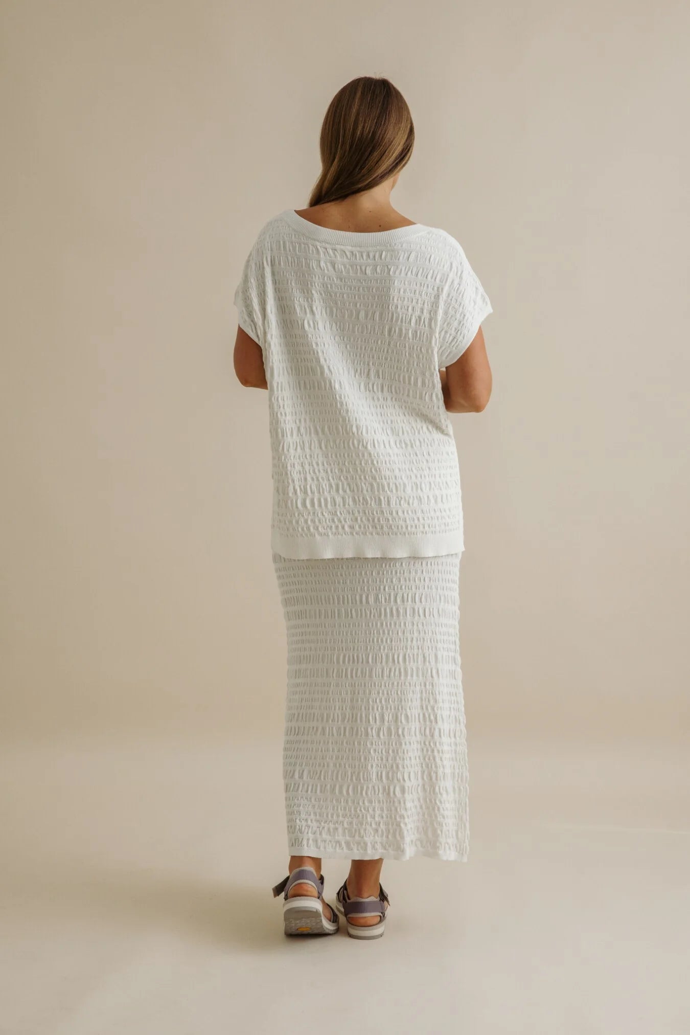 Waves Pleat Pullover / Vanille