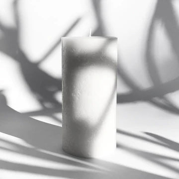 XL Textured Pillar Candle | Pure White