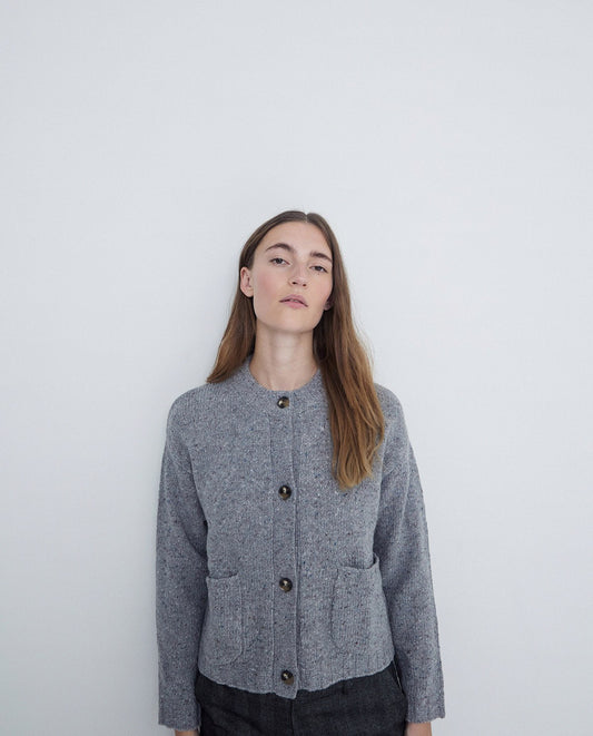 Wool Cardigan Buttons | Grey