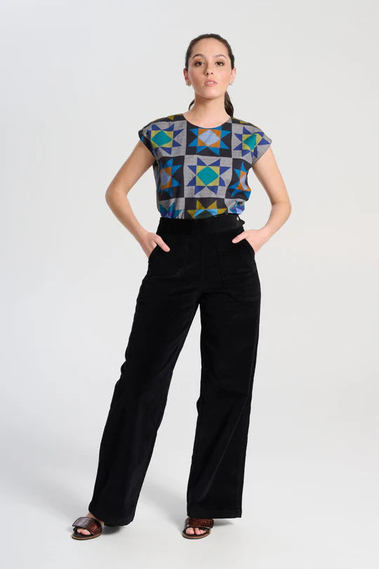 Peggy Paris Long Pants Soft Velvet | Black