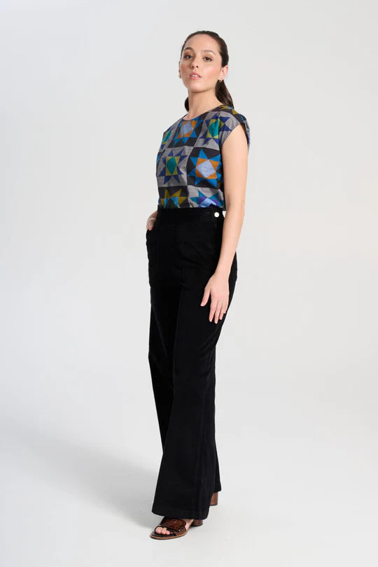 Peggy Paris Long Pants Soft Velvet | Black