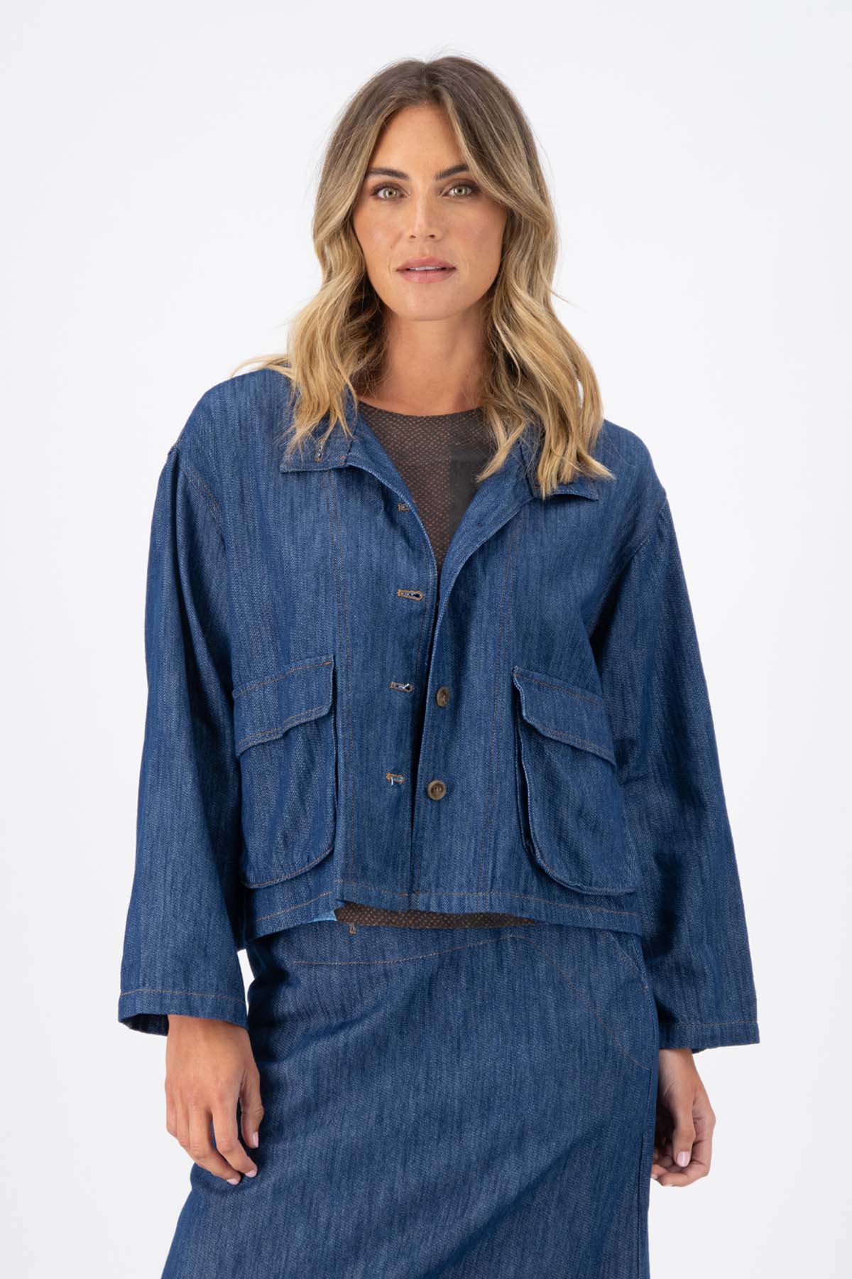Billie Jacket / Mid Wash Denim