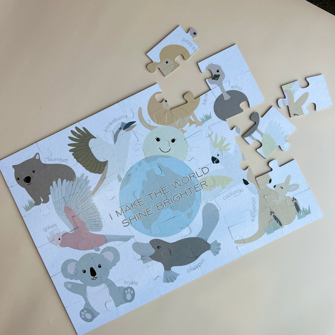 Australian Animals Affirmations Puzzle / Double Sided