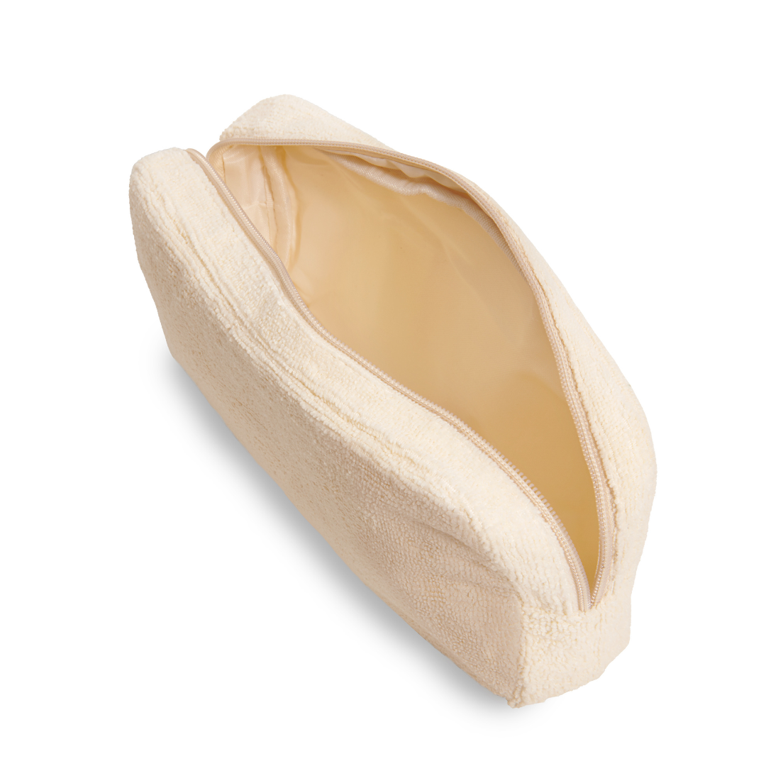 Terry Towelling Pouch: Beige
