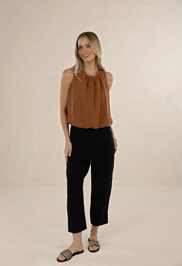 Huxe Linen Pant / Black