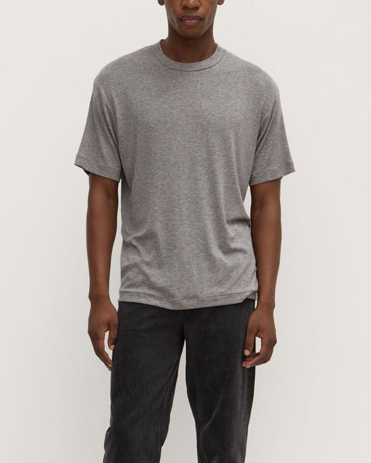 Short Sleeve Tee / Dax Wool Blend - Mid Grey Marle
