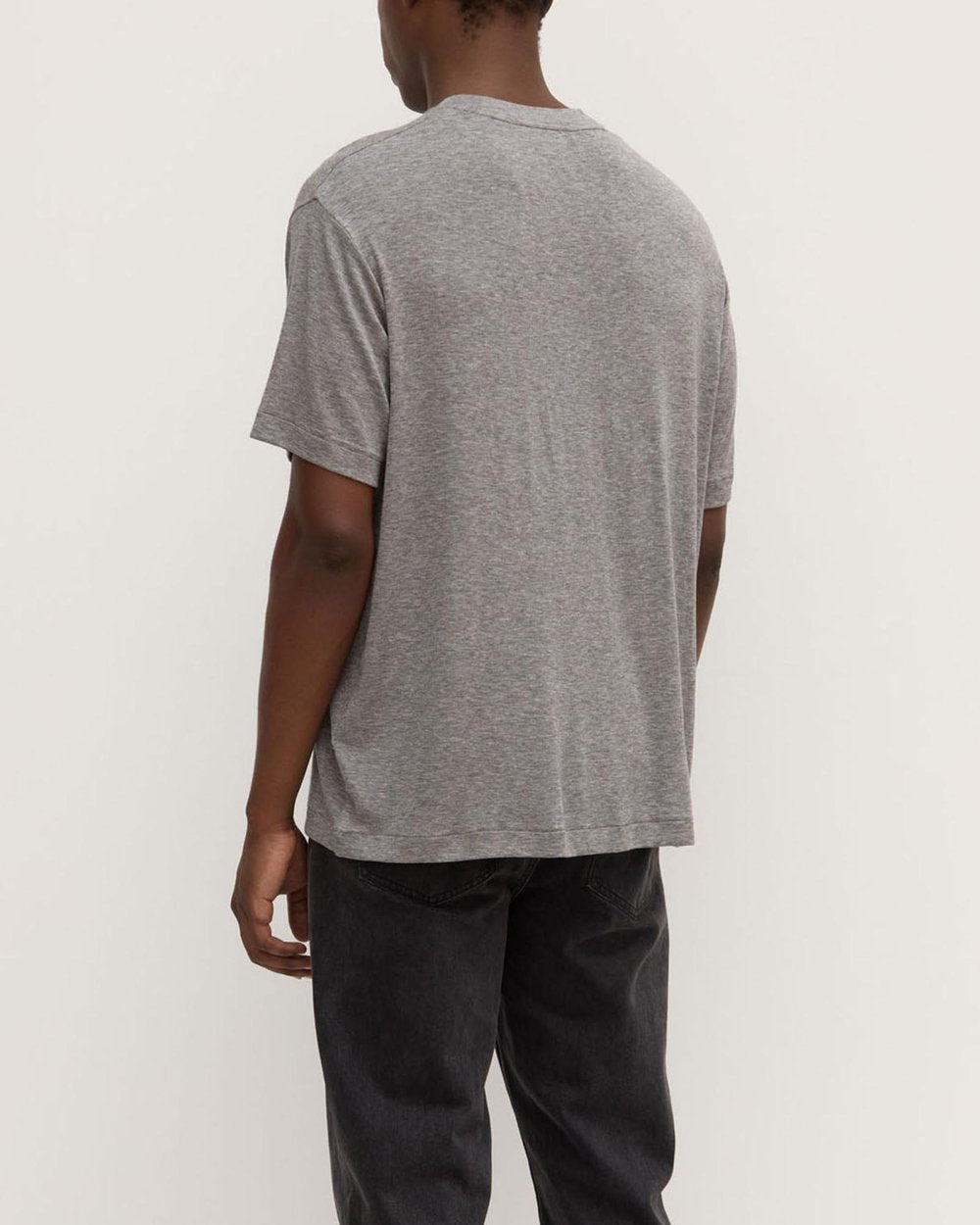 Short Sleeve Tee / Dax Wool Blend - Mid Grey Marle