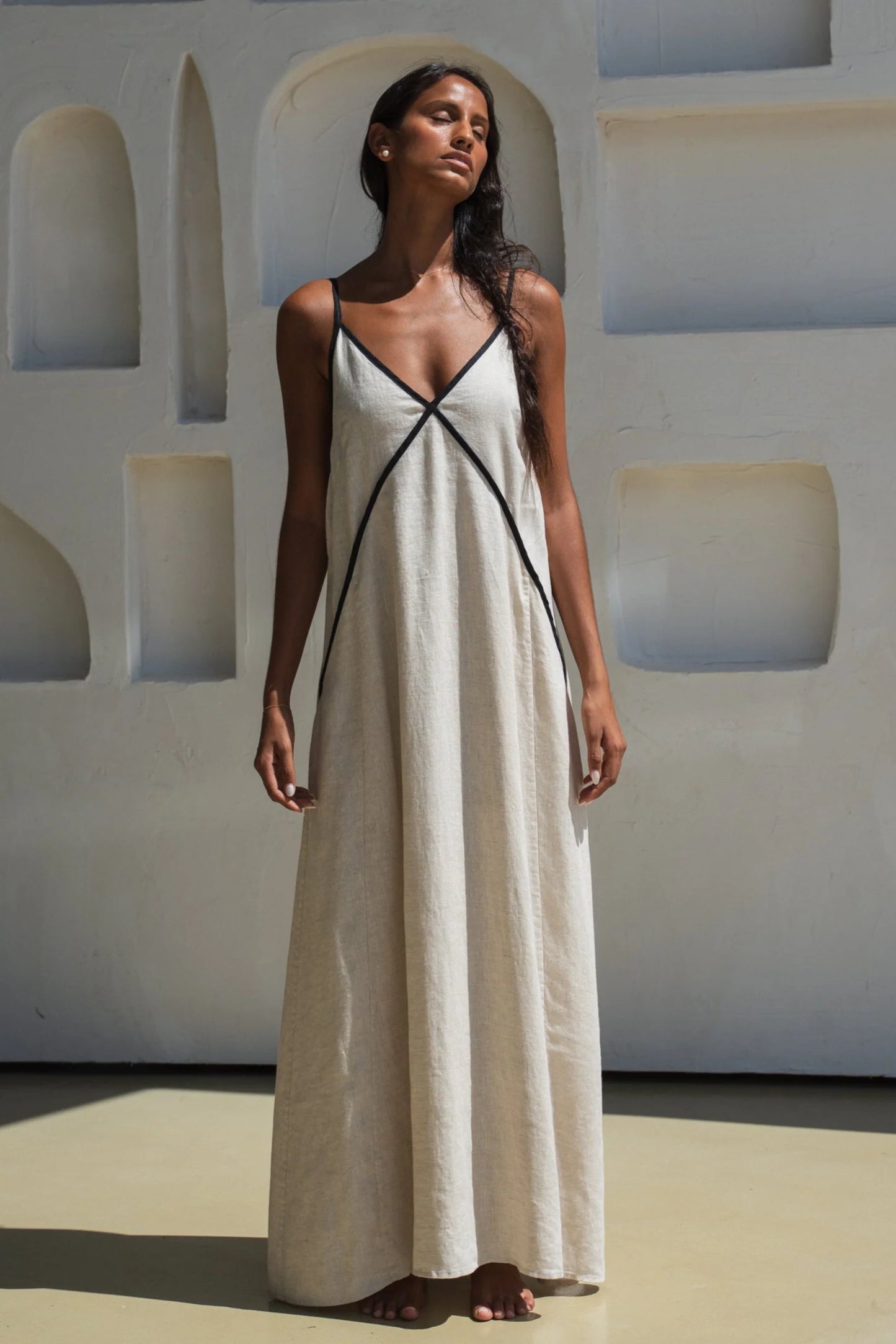 Azalea Linen Dress / Oatmeal