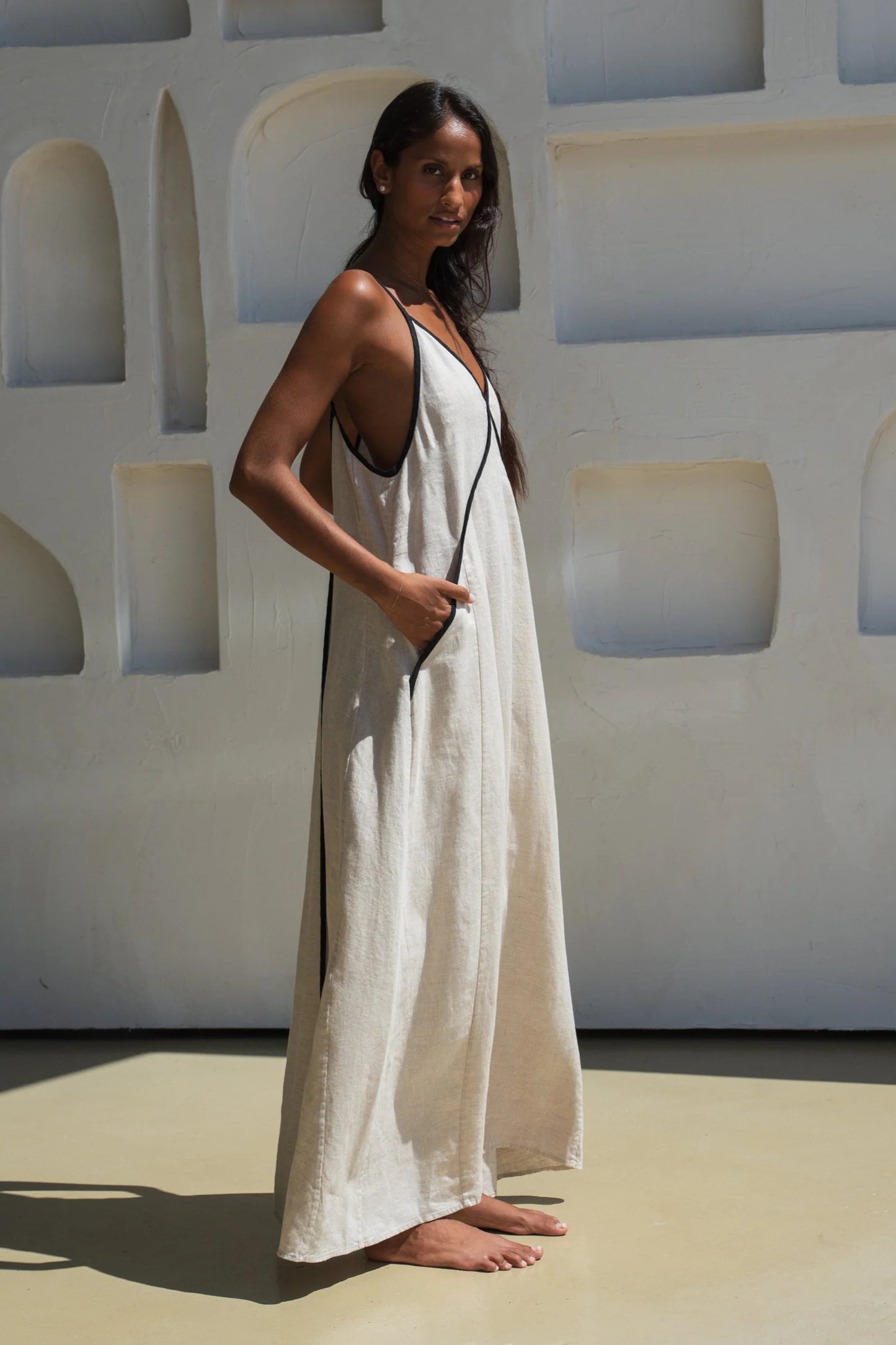 Azalea Linen Dress / Oatmeal