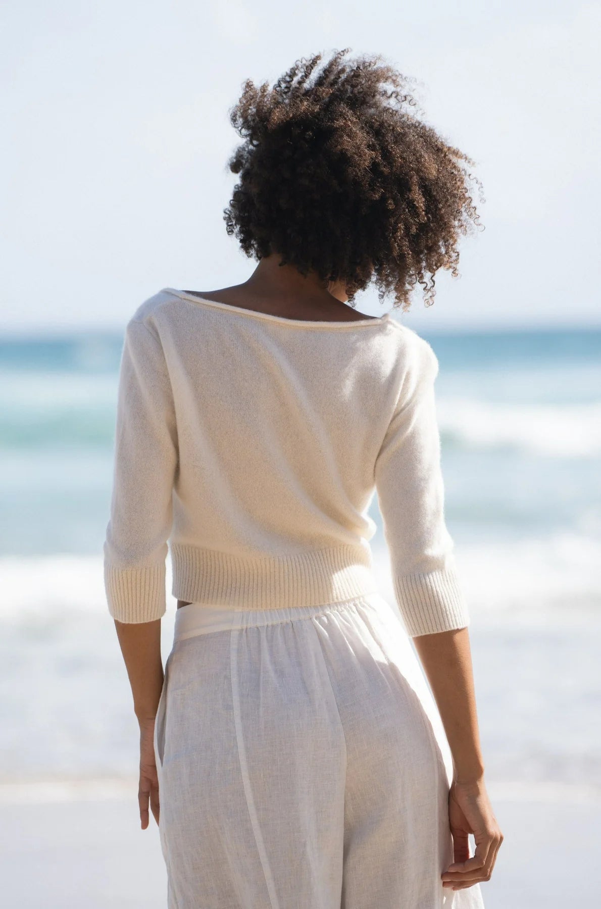 Jade Cashmere Cardi | Ivory